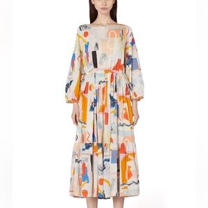 Gorman x Ellen Rutt Seltzer Colorful Abstract Maxi Dress